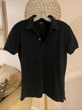 Diesel Men’s Black Short-Sleeve Polo
